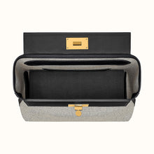 画像をギャラリービューアに読み込む, 【新品】エルメス 24/24 35 |エクリュ/ノワール、H バイキング キャンバス & スウィフト カーフスキン、ゴールド ハードウェア