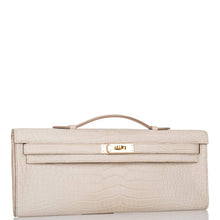 画像をギャラリービューアに読み込む, 【愛用 - ミント】エルメス ケリーカット | Beton、マットポロサスアリゲーター、ゴールドハードウェア