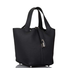 画像をギャラリービューアに読み込む, 【新品】エルメス ピコタンロック18 |ノワール、クレマンスレザー、パラジウム金具