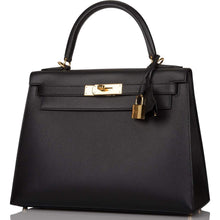 画像をギャラリービューアに読み込む, 【新品】エルメス ケリーセリエ28 |ノワール、エプソムレザー、ゴールド金具