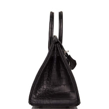 画像をギャラリービューアに読み込む, 【新品】エルメス ブラック マット アリゲーター バーキン 25cm パラジウム金具