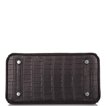 画像をギャラリービューアに読み込む, 【新品】エルメス ブラック マット アリゲーター バーキン 25cm パラジウム金具