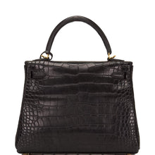 画像をギャラリービューアに読み込む, 【新品】エルメス ケリー ルトゥールヌ 25 |ノワール/ブラック、マットアリゲーター、ゴールドハードウェア