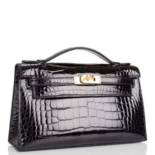 画像をギャラリービューアに読み込む, 【NEW】エルメス ケリーミニ ミニ ポシェット |ノワール/ブラック、シャイニーアリゲーター、ゴールドハードウェア