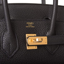 画像をギャラリービューアに読み込む, 【新品】エルメス ブラック トゴ バーキン 25cm ゴールド金具
