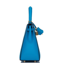 画像をギャラリービューアに読み込む, <transcy>【NEW】エルメス ブルー フリーダ エプソム セリエ ケリー 25cm ゴールド金具</transcy>