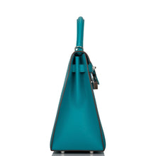 画像をギャラリービューアに読み込む, 【新品】エルメス ケリーセリエ 32 |ブルーパオン、エプソムレザー、パラジウム金具