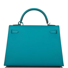 画像をギャラリービューアに読み込む, 【新品】エルメス ケリーセリエ 32 |ブルーパオン、エプソムレザー、パラジウム金具