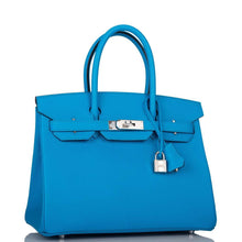 画像をギャラリービューアに読み込む, 【新品】エルメス バーキン30 |ブルーフリーダ、エプソムレザー、パラジウム金具