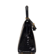 画像をギャラリービューアに読み込む, 【新品】エルメス ケリーセリエ25 |ブルーマリン、シャイニーアリゲーターレザー、ゴールド金具