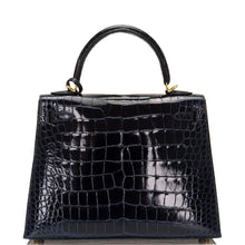 画像をギャラリービューアに読み込む, 【新品】エルメス ケリーセリエ25 |ブルーマリン、シャイニーアリゲーターレザー、ゴールド金具
