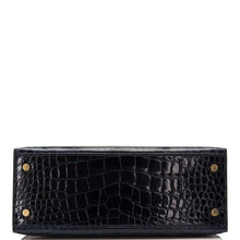 画像をギャラリービューアに読み込む, 【新品】エルメス ケリーセリエ25 |ブルーマリン、シャイニーアリゲーターレザー、ゴールド金具