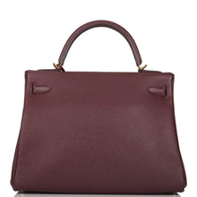画像をギャラリービューアに読み込む, 【新品】エルメス ケリー ルトゥルヌ 32 |ボルドー、トゴレザー、ゴールド金具