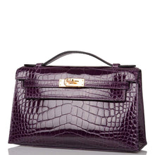 画像をギャラリービューアに読み込む, 【NEW】エルメス ケリーミニ ミニ ポシェット |カシス、シャイニーアリゲーター、ゴールド金具