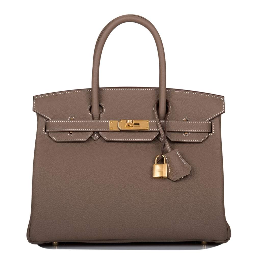 Hermes Lindy 30 Etoupe Clemence Gold Hardware