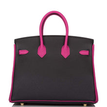 画像をギャラリービューアに読み込む, 【新品】エルメス 馬蹄型刻印(HSS) バイカラー ブラック&ローズプールプレ トゴ バーキン 25cm ブラッシュゴールド金具