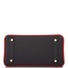 画像をギャラリービューアに読み込む, 【新品】エルメス 馬蹄型刻印(HSS) バイカラー ブラック&ルージュ ド クール トゴ バーキン 25cm ゴールド金具