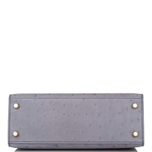 画像をギャラリービューアに読み込む, 【新品】エルメス ケリーセリエ25 |ホースシュー スタンプ (HSS)、バイカラー: グリ アゲートとブルー エレクトリック、オーストリッチ レザー、ブラッシュ ゴールド ハードウェア