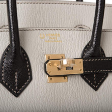 画像をギャラリービューアに読み込む, 【新品】エルメス 馬蹄スタンプ(HSS) バイカラー グリパールとブラックシェーブル バーキン 25cm パーマブラ金具