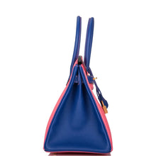 画像をギャラリービューアに読み込む, 【新品】エルメス バーキン 30 ホースシュー スタンプ (HSS) |バイカラー: ローズ アザリーとブルー エレクトリック、エプソム レザー、ブラッシュ ゴールド ハードウェア