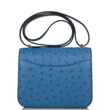 画像をギャラリービューアに読み込む, 【新品】エルメス コンスタンス18 |ブルーロイ、オーストリッチレザー、ゴールド金具