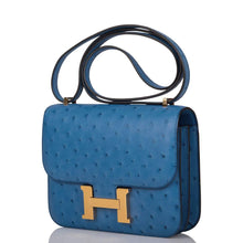 画像をギャラリービューアに読み込む, 【新品】エルメス コンスタンス18 |ブルーロイ、オーストリッチレザー、ゴールド金具