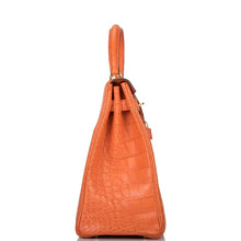 画像をギャラリービューアに読み込む, 【愛用】エルメス ケリー ルトゥルヌ 35 |オレンジポピー、マットアリゲーターレザー、ゴールド金具
