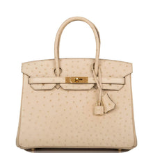画像をギャラリービューアに読み込む, 【中古】エルメス バーキン30 |パルケミン、オーストリッチレザー、ゴールド金具