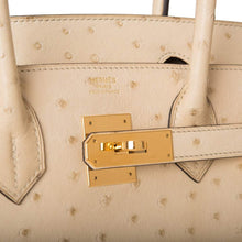 画像をギャラリービューアに読み込む, 【中古】エルメス バーキン30 |パルケミン、オーストリッチレザー、ゴールド金具