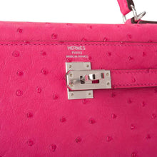 画像をギャラリービューアに読み込む, <transcy>【NEW】エルメス ローズ ティリエン オーストリッチ セリエ ケリー 25cm パラジウム金具</transcy>