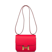 画像をギャラリービューアに読み込む, 【新品】エルメス コンスタンス18 |ルージュ ドゥ クール、エプソムレザー、ゴールド金具