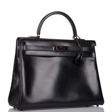 画像をギャラリービューアに読み込む, 【愛用・絶品】エルメス ケリー ルトゥールヌ 35 | SO ブラック、ボックス レザー、ブラックの金具