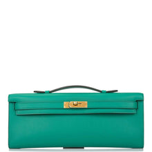 画像をギャラリービューアに読み込む, 【新品】エルメス ケリーカット | Vert Vertigo、スウィフト レザー、ゴールド ハードウェア