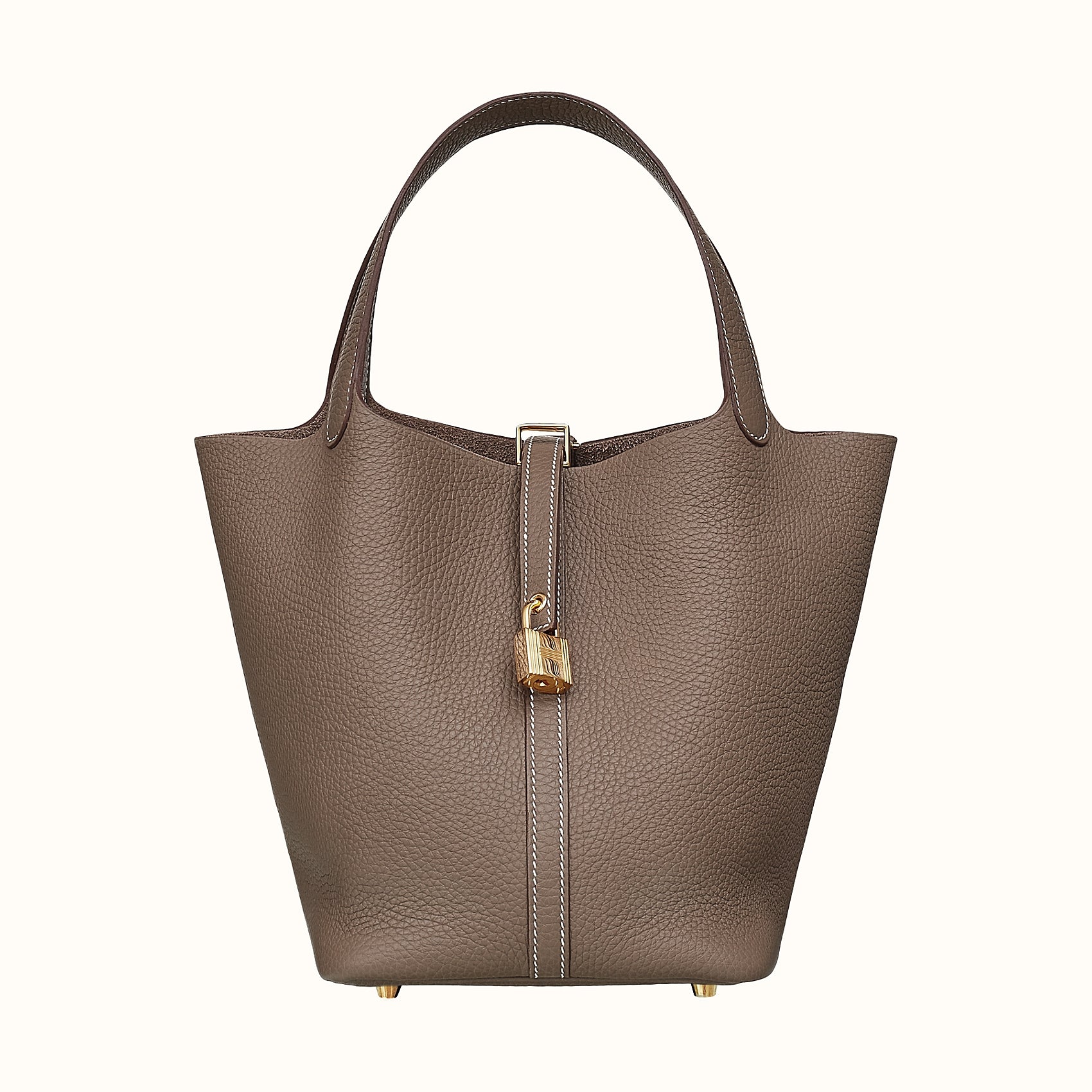 Hermes Picotin 22 in Taurillon Clemence 18 Etoupe Leather