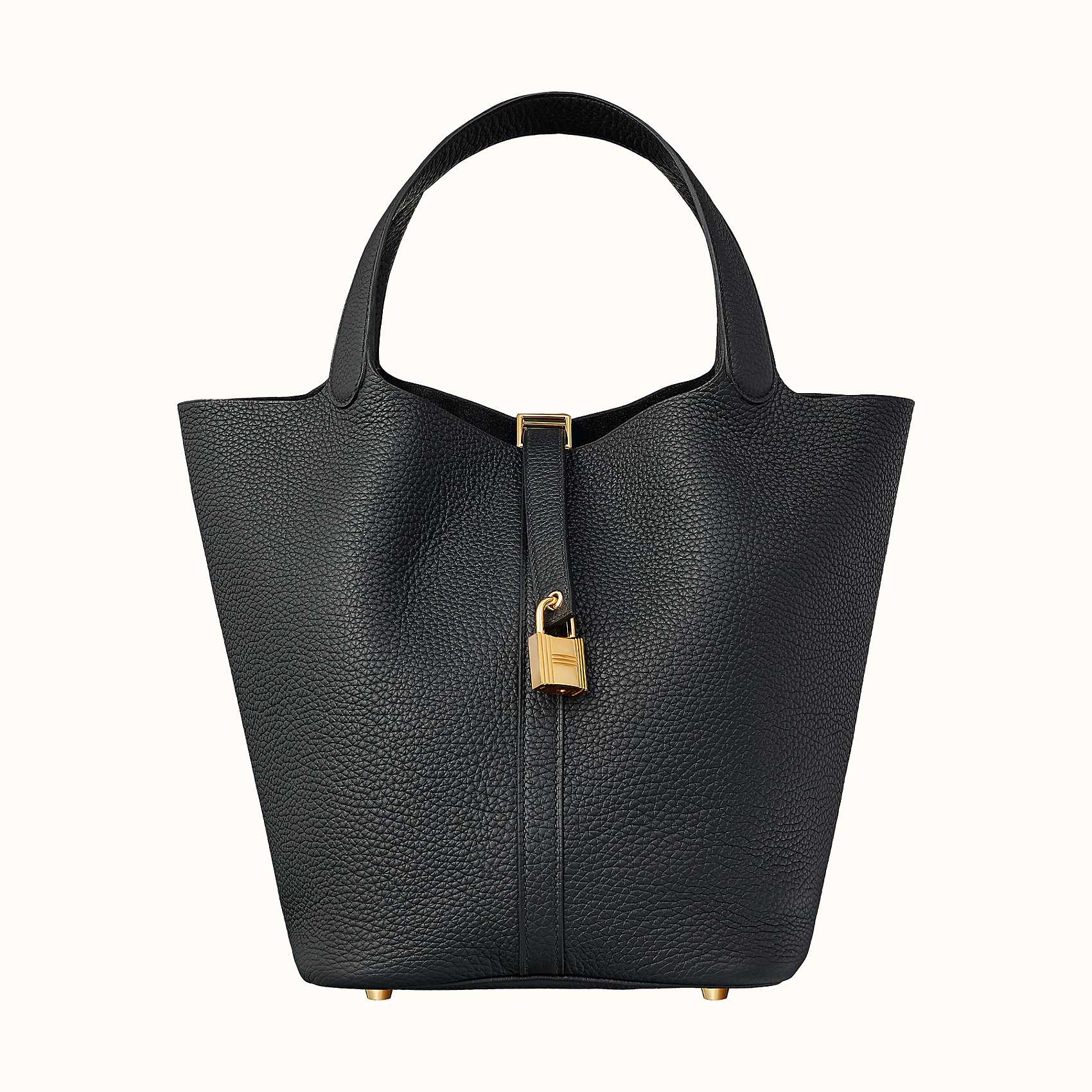 [New] Hermès Picotin Lock 26 | Noir/Black, Taurillon Clemence Leather, Gold  Plated
