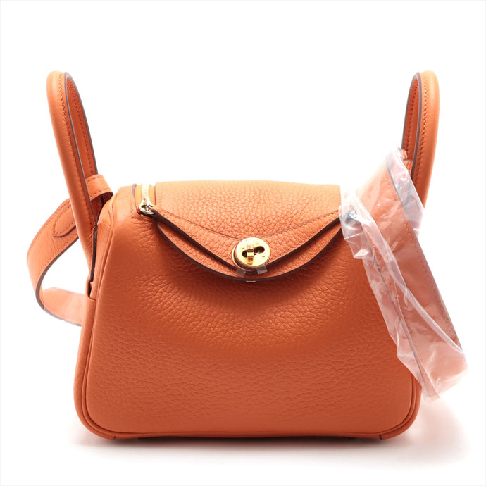[New] Hermès Lindy Mini 20 | Orange Poppy, Taurillon Clemence Leather, Gold Hardware