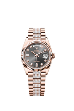 將圖片加載到圖庫查看器中， [NEW] Rolex Day-Date 36 128235-0051 | 36mm • 18KT Everose Gold
