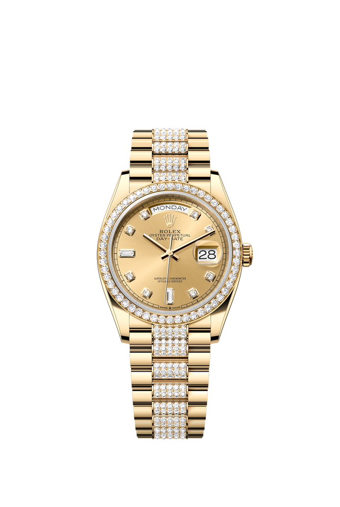 [NEW] Rolex Day-Date 36 128348RBR-0010 | 36mm • 18KT Yellow Gold
