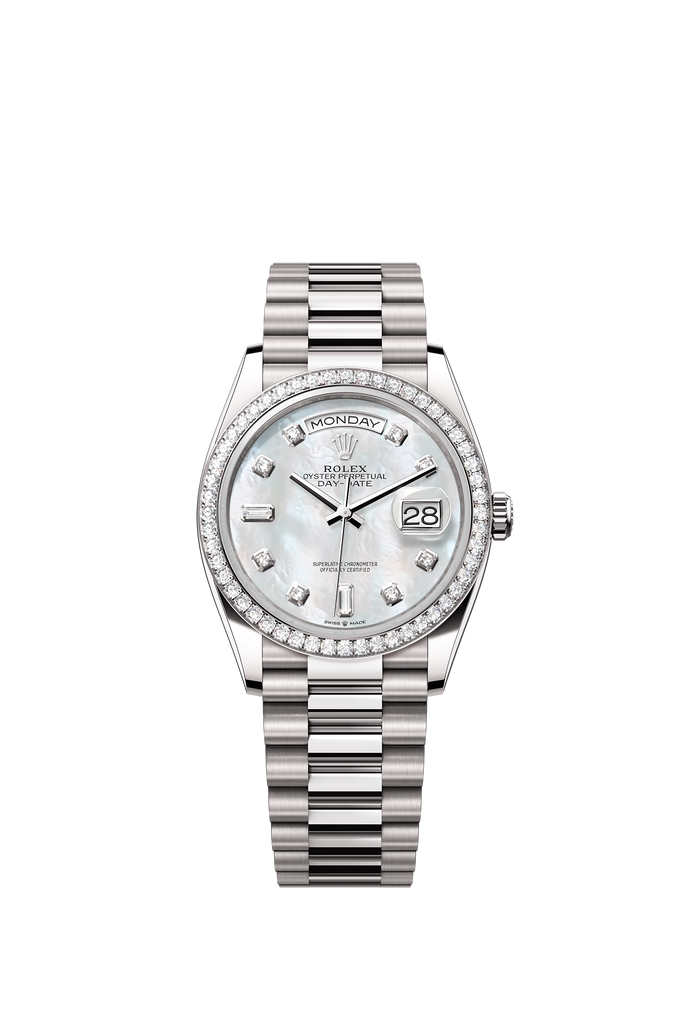 [NEW] Rolex Day-Date 36 128349RBR-0004 | 36mm • 18KT White Gold