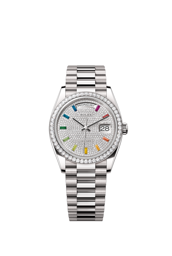 [NEW] Rolex Day-Date 36 128349RBR-0006 | 36mm • 18KT White Gold