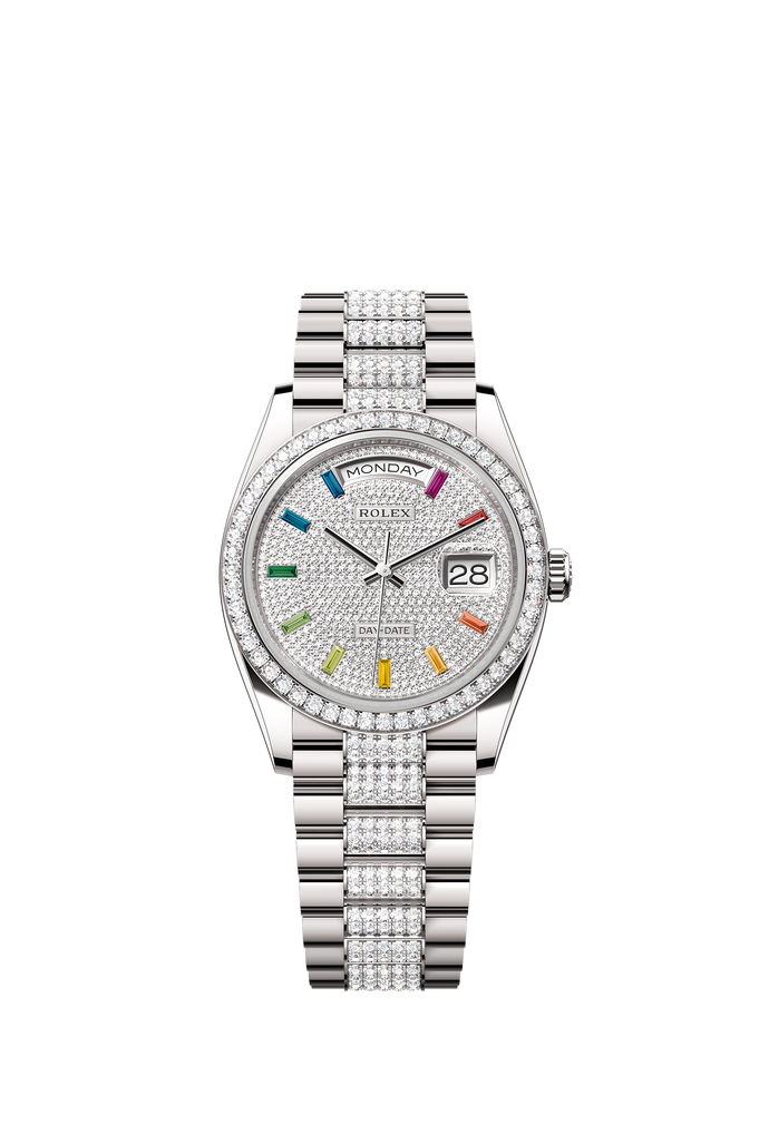 [NEW] Rolex Day-Date 36 128349RBR-0012 | 36mm • 18KT White Gold