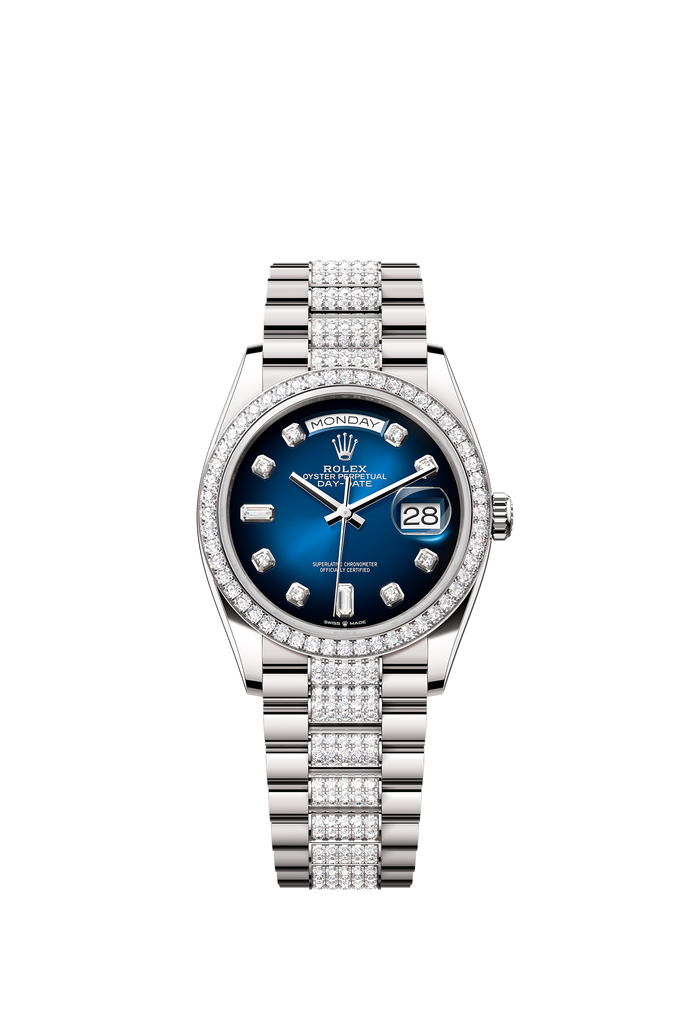 [NEW] Rolex Day-Date 36 128349RBR-0016 | 36mm • 18KT White Gold