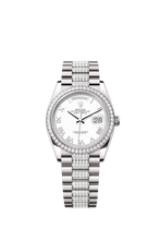 將圖片加載到圖庫查看器中， [NEW] Rolex Day-Date 36 128349RBR-0026 | 36mm • 18KT White Gold
