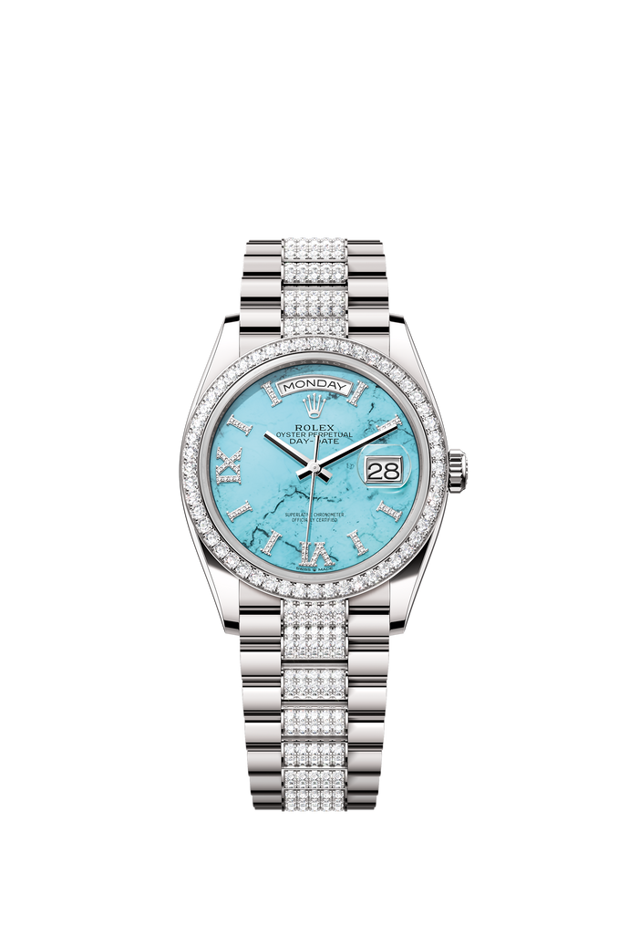 [NEW] Rolex Day-Date 36 128349RBR-0032 | 36mm • 18KT White Gold