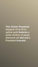 画像をギャラリービューアに読み込む, [NEW] Rolex Datejust 31 278288RBR-0006 | 31mm • 18KT Yellow Gold
