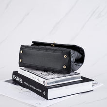 Muatkan imej ke dalam penonton Galeri, [NEW] Chanel Flap Bag With Top Handle (Small Coco Handle) | Grained Calfskin Black &amp; Gold-Tone Metal
