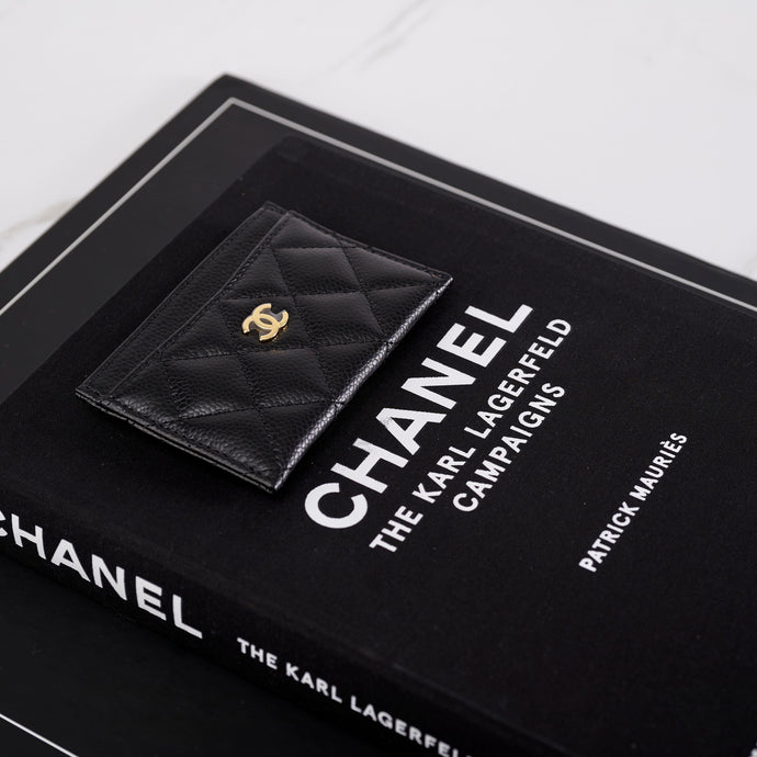 [NEW] Chanel Classic Card Holder | Grained Calfskin & Gold-Tone Metal Black