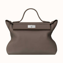 Muatkan imej ke dalam penonton Galeri, [New] Hermès 24/24 35 | Gris Étain, Togo &amp; Swift Leather, Palladium Hardware

