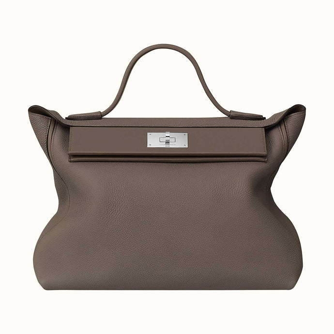 [New] Hermès 24/24 35 | Gris Étain, Togo & Swift Leather, Palladium Hardware