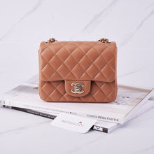 Load image into Gallery viewer, [NEW] Chanel Mini Flap Bag | Lambskin &amp; Silver-Tone Light Brown
